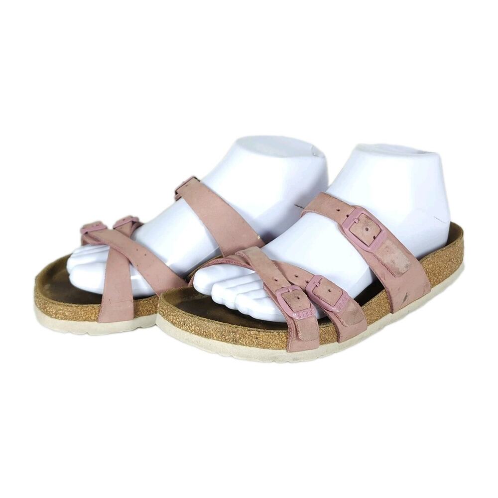 BIRKENSTOCK Franca Women's US7 EU38 Orchid Nubuck Soft Footbed Slide Sandals